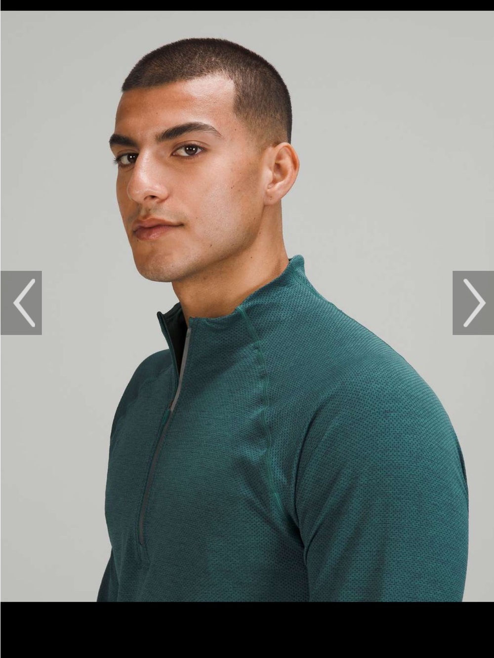 Men's Lululemon Teal Quarter-Zip Pullover